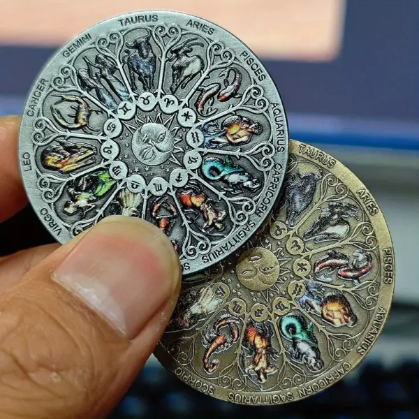 Zodiac Sign Commemorative Coin Collection - Image 2