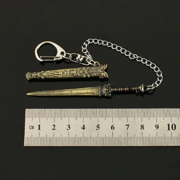9cm Ancient Chinese Han Sword Keychain Decor - Image 3