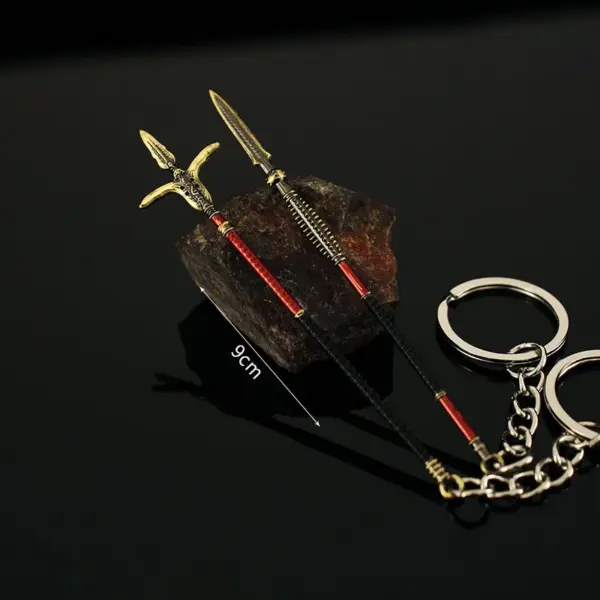 Mini Metal Zhizi Sword Keychain 9cm Model - Image 2