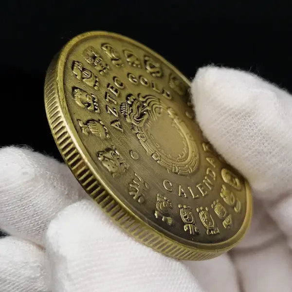 Aztec Gold Decorative Commemorative Coin - Image 6