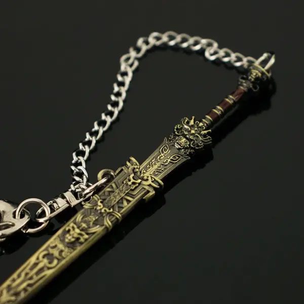 9cm Ancient Chinese Han Sword Keychain Decor - Image 4