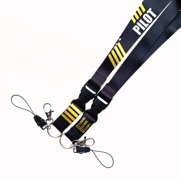 Double Sided Pilot Engineer Lanyard Keychain - Image 3