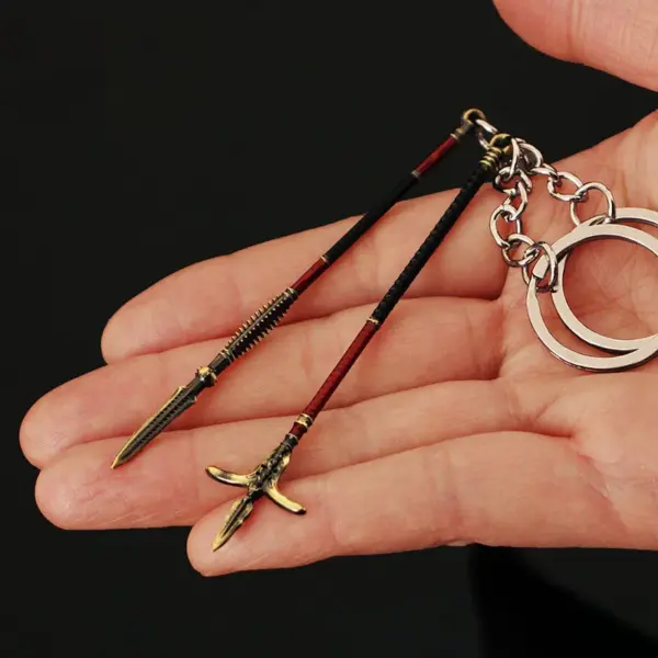 Mini Metal Zhizi Sword Keychain 9cm Model - Image 3