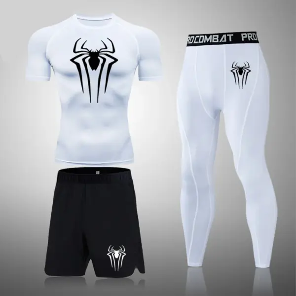 Men's Compression Sports Shirt and Short Set - Image 3