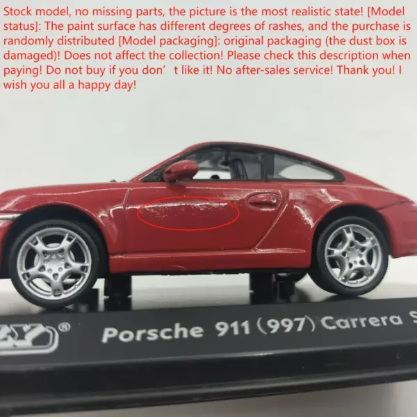 Porsche 911 Carrera S 997 Diecast Model 1:43 - Image 7