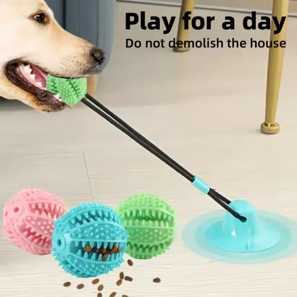 Interactive Dog Chew Toy with Suction Cup