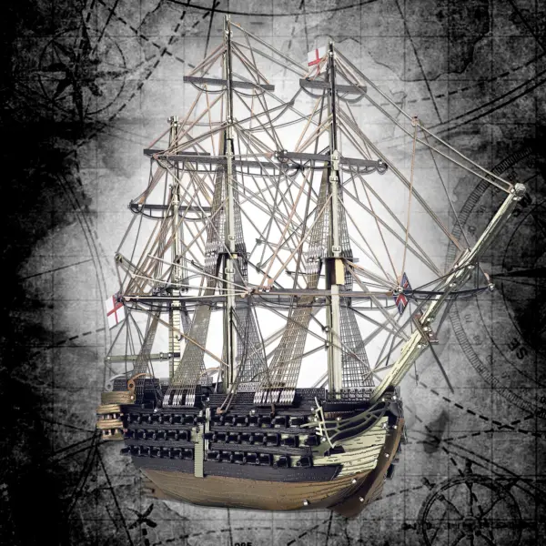 HMS Victory 3D Metal Puzzle Model Kit - Image 2
