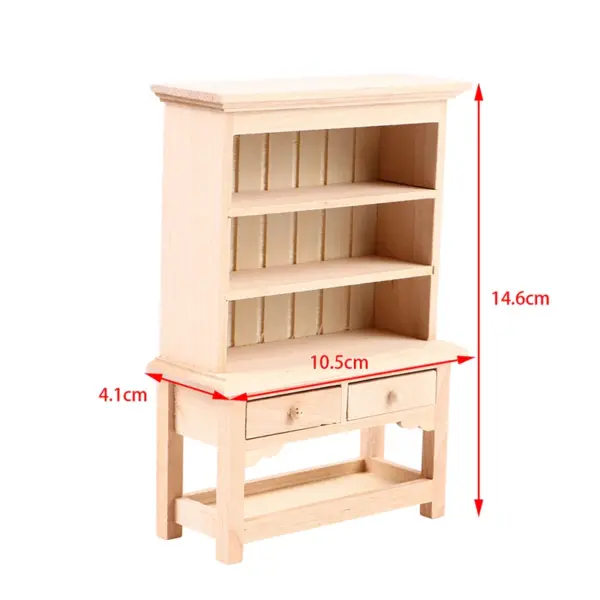 1:12 Scale Wooden Miniature Cabinet for Dollhouse - Image 7