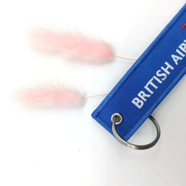 British Airways Blue Keychain Embroidered Tag - Image 6