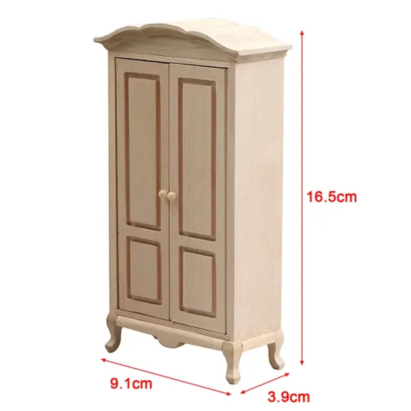 1:12 Scale Wooden Miniature Cabinet for Dollhouse - Image 8