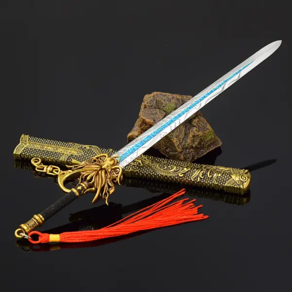 22cm Golden Dragon Toy Katana Model - Image 2