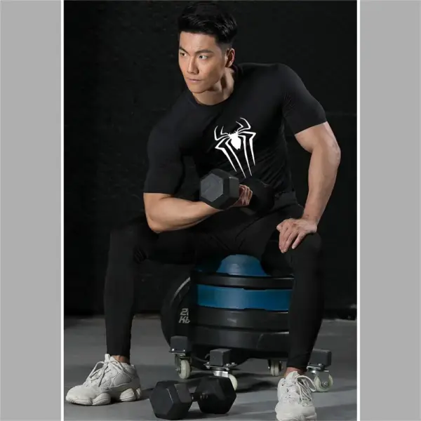 Men's Breathable Athletic Compression T-Shirt - Image 4