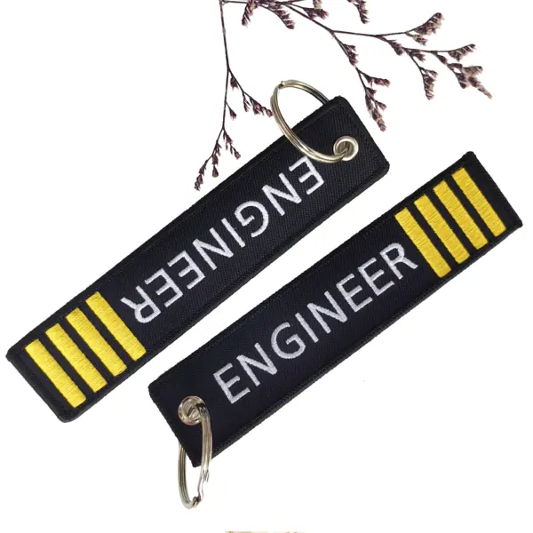 Double-Sided Embroidery Keychain for Engineers - Image 3