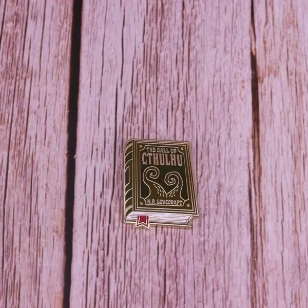 Cthulhu Book Cover Enamel Pin Brooch - Image 3