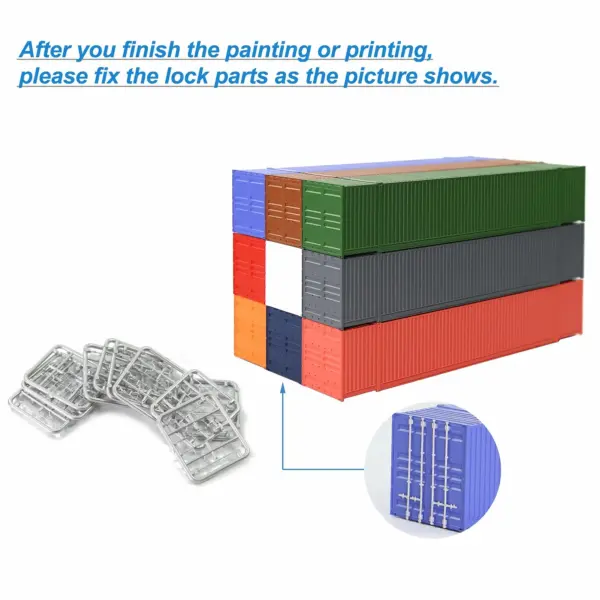 9pcs HO Scale 53ft Blank Shipping Containers - Image 2