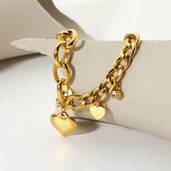 Chunky Stainless Steel Cuban Chain Bracelet - Image 4