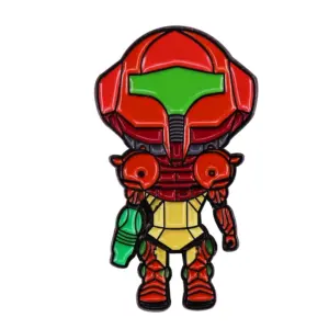 Samus Aran Enamel Pin Metroid Collectible Brooch