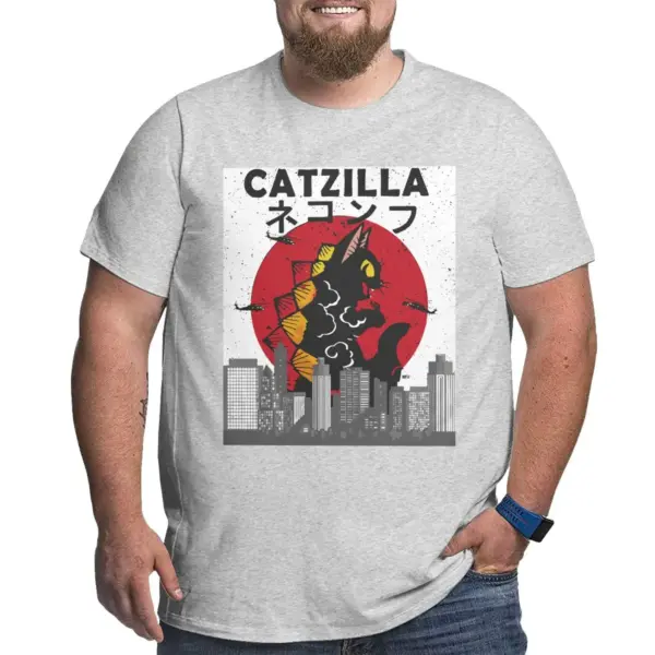 Vintage Catzilla Japanese Sunset Cat T-Shirt - Image 12