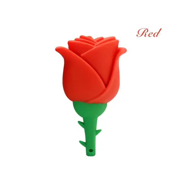 Charming Red Pink Rose USB Flash Drive 8GB - Image 7