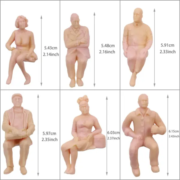 12pcs Unpainted Figurines for G Scale Trains - Image 5