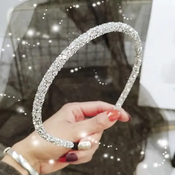 Korea Crystal Rhinestone Soft Headband - Image 7