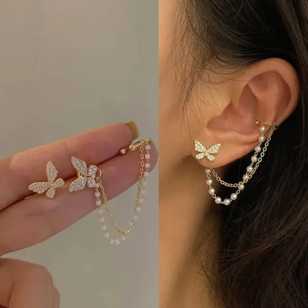 Minimalist Clip-On Crystal Earrings Set - Image 14
