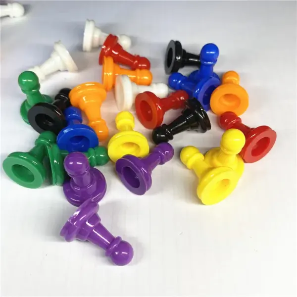 32 Plastic Pawn Game Pieces in 8 Colors - Image 5