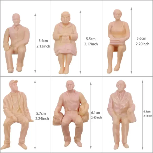 12pcs Unpainted Figurines for G Scale Trains - Image 6