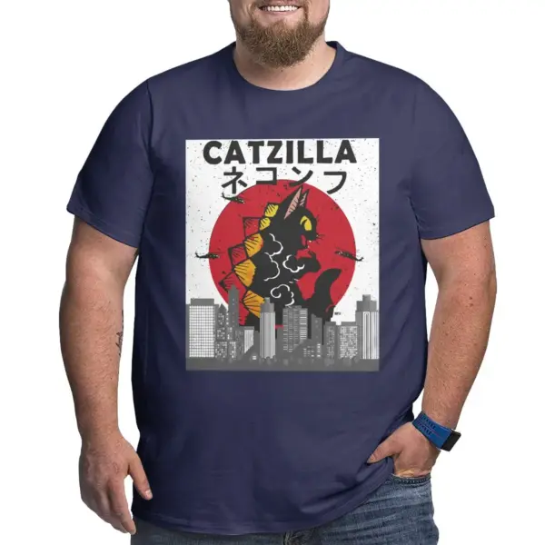 Vintage Catzilla Japanese Sunset Cat T-Shirt - Image 9