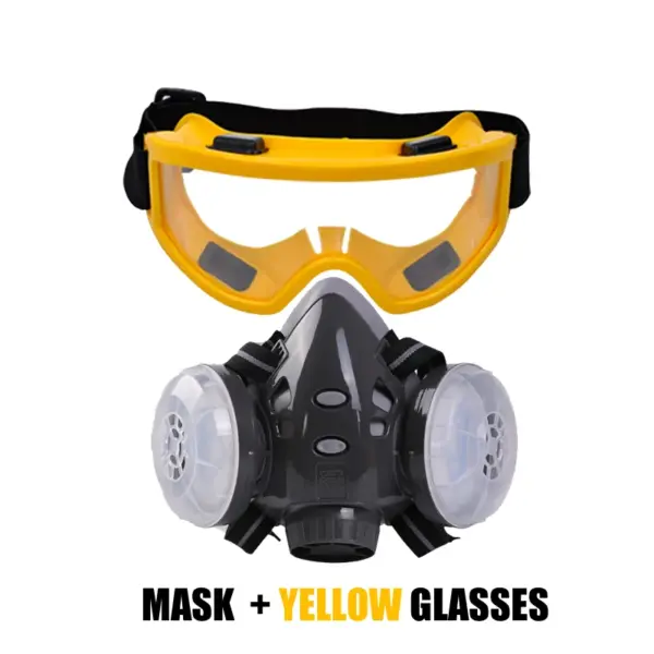 Dual Filter Dust Mask with Safety Glasses - Image 7