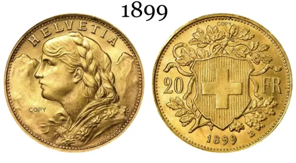 Switzerland 20 Francs Commemorative Replica Coin - Image 3