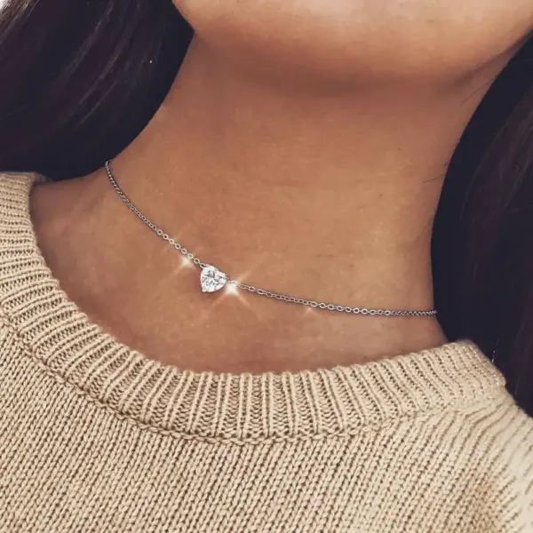 Tiny Heart Choker Necklace in Zinc Alloy - Image 16