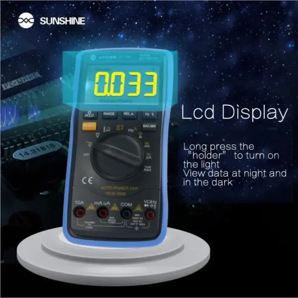 SUNSHINE DT-17N Digital Multimeter LCD Display - Image 4