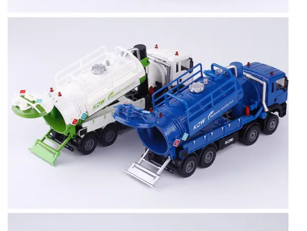 High Simulation 1:50 Alloy Sewage Truck Model - Image 2