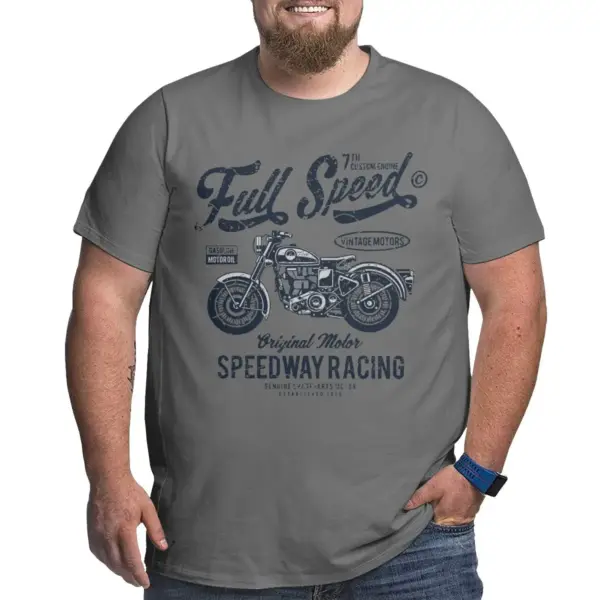 Men's 100% Cotton Racing T-Shirt Large to 6XL - Image 7