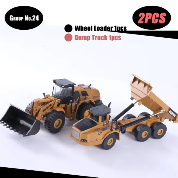 HUINA 1:50 Diecast Alloy Construction Vehicle Set - Image 24