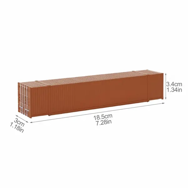 9pcs HO Scale 53ft Blank Shipping Containers - Image 3