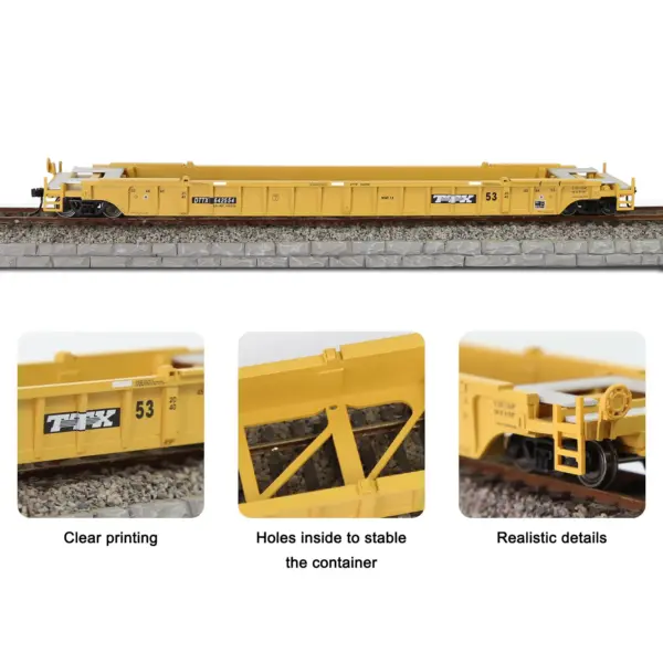HO Scale 1:87 Well Car with Container Set - Image 2