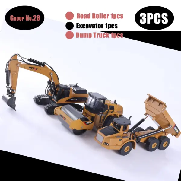 HUINA 1:50 Diecast Alloy Construction Vehicle Set - Image 28