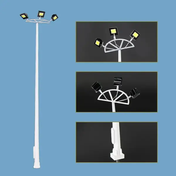 5pcs 3-LED 13cm Bright White HO Scale Lights - Image 4