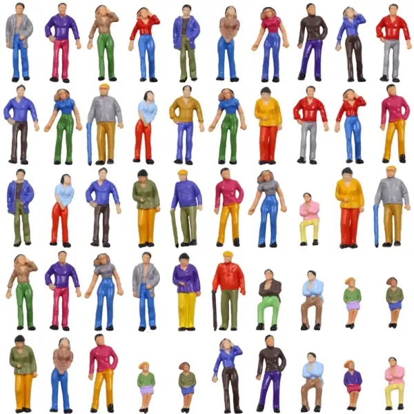 O Scale Model Figures Set 1:50 Assorted Poses - Image 2