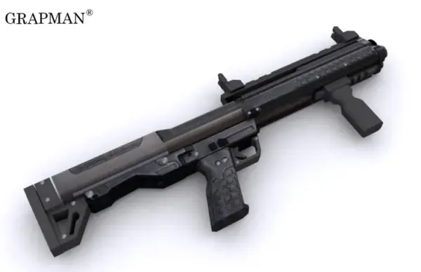 3D Paper Model Gun Shotgun KSG DIY Kit - Image 2
