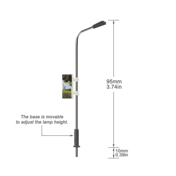 20pcs HO OO Scale LED Street Lamps Set - Image 4