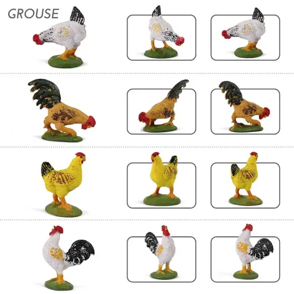 16pcs O Scale PVC Painted Farm Animals Models - Image 6