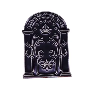 Speak Friend And Enter Brooch Pin Doors Of Moria