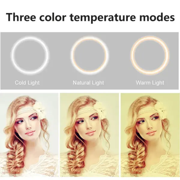 26CM Adjustable Ring Light with Tripod - Image 5