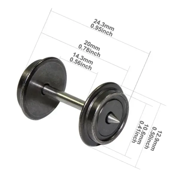 12pcs Metal Wheels for HO Scale Trains - Image 2