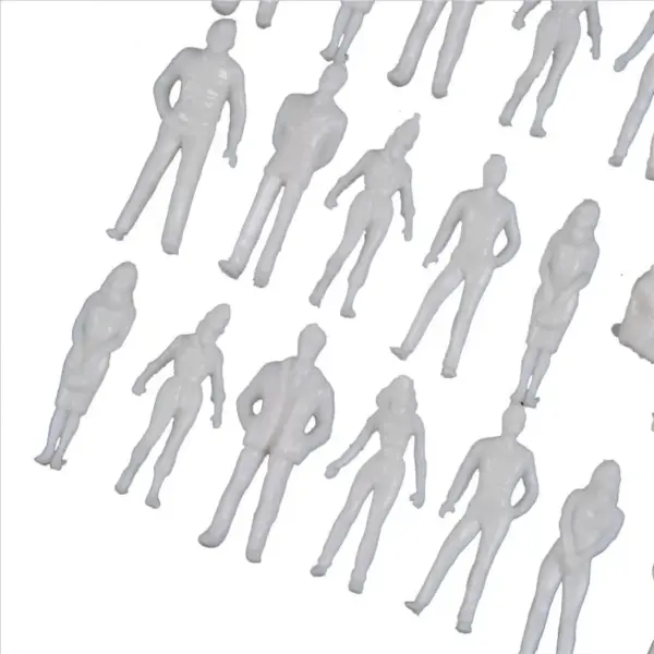 100pcs 1:50 Miniature White Figures Set