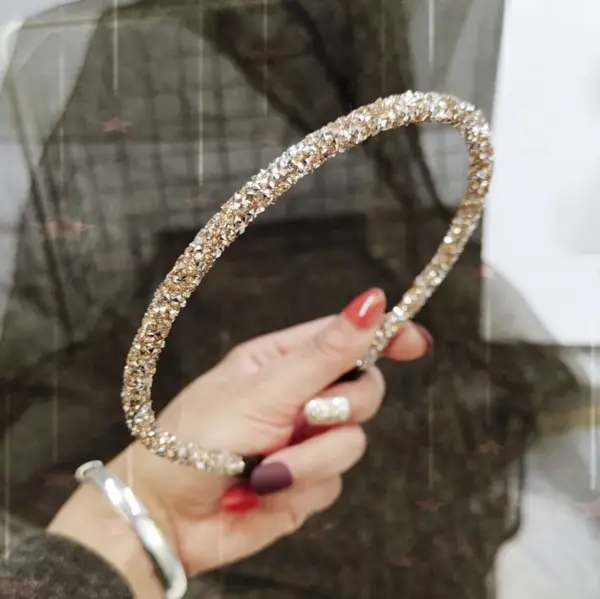 Korea Crystal Rhinestone Soft Headband - Image 8
