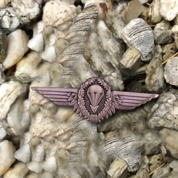 German Parachutist Wings Badge Brooch Copper - Image 5